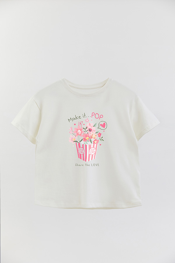 REMERA GIRL OVER MAKE IT POP
