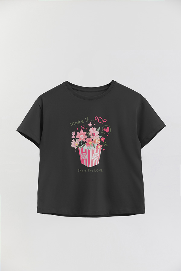 REMERA GIRL OVER MAKE IT POP