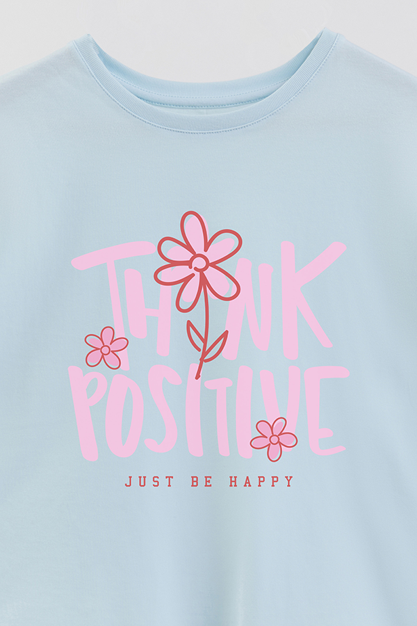 REMERA GIRL OVER THINK POSITIVE