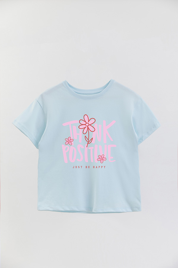 REMERA GIRL OVER THINK POSITIVE