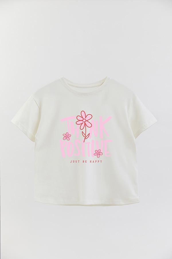 REMERA GIRL OVER THINK POSITIVE