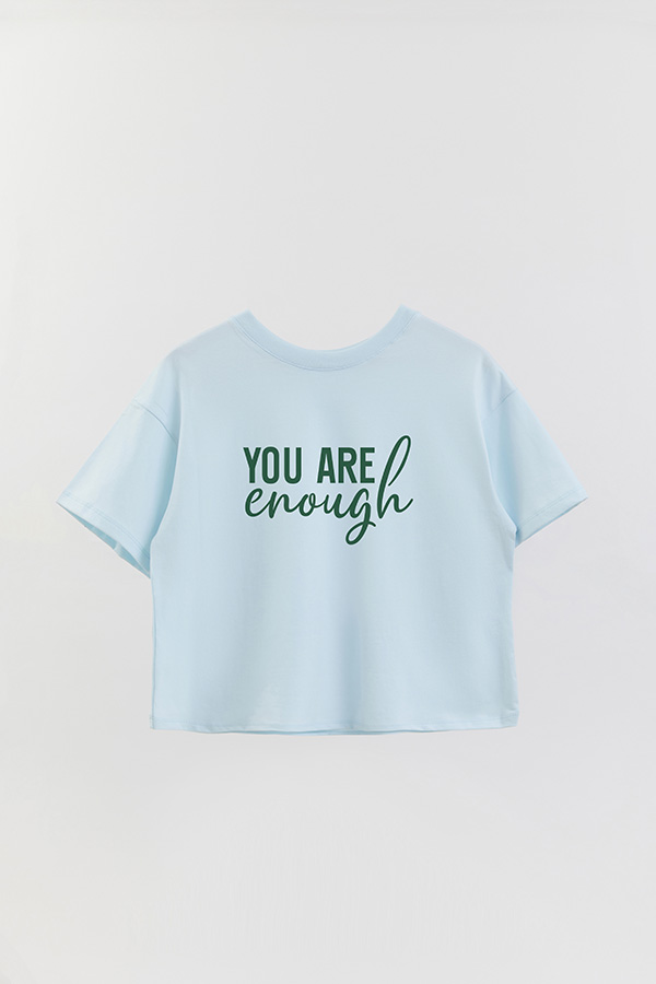 REMERA CROP ESTAMPADA GR YOU ARE ENOUGH