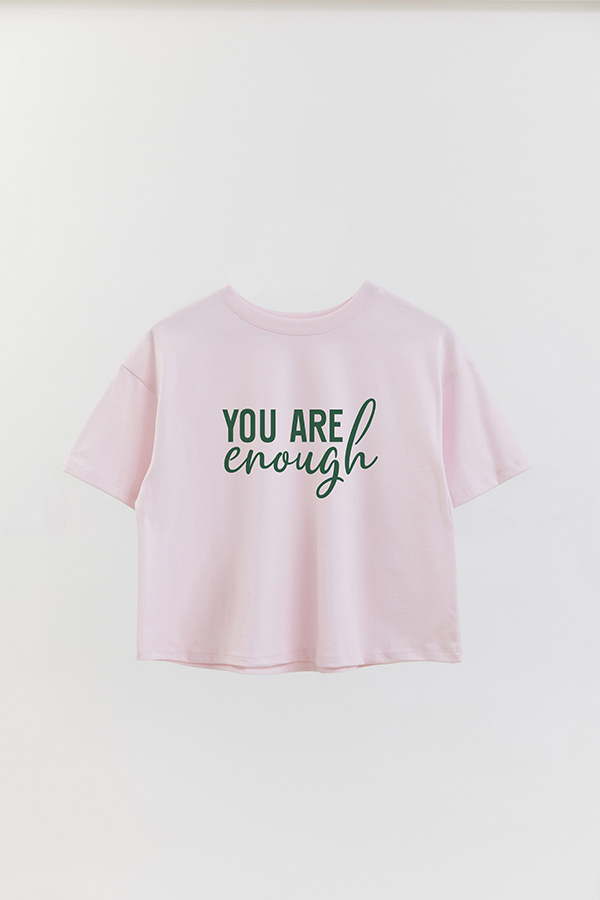 REMERA CROP ESTAMPADA GR YOU ARE ENOUGH