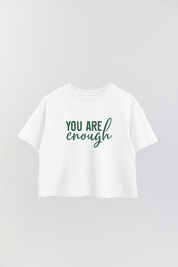 REMERA CROP ESTAMPADA GR YOU ARE ENOUGH