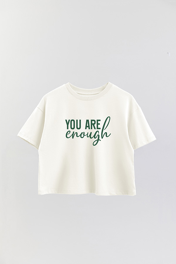 REMERA CROP ESTAMPADA GR YOU ARE ENOUGH