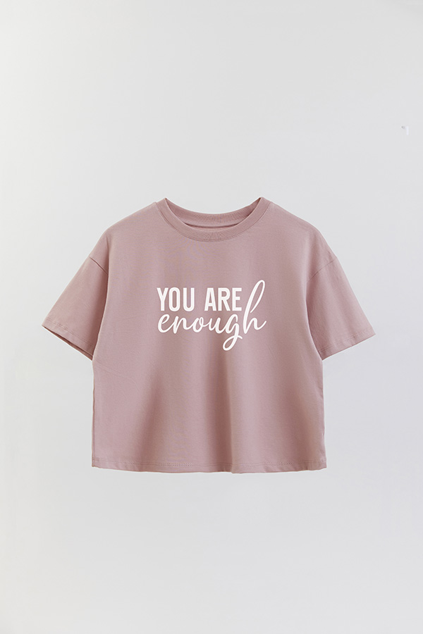 REMERA CROP ESTAMPADA GR YOU ARE ENOUGH