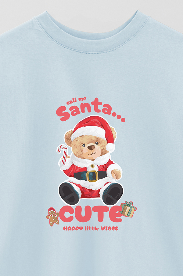 REMERA OVER ESTAMPADA TEDDY XMAS 2