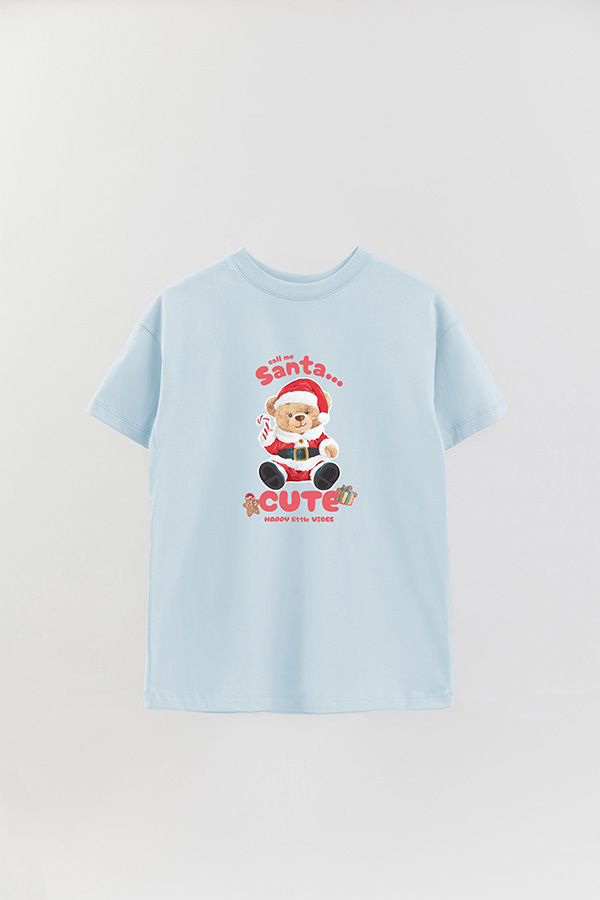 REMERA OVER ESTAMPADA TEDDY XMAS 2