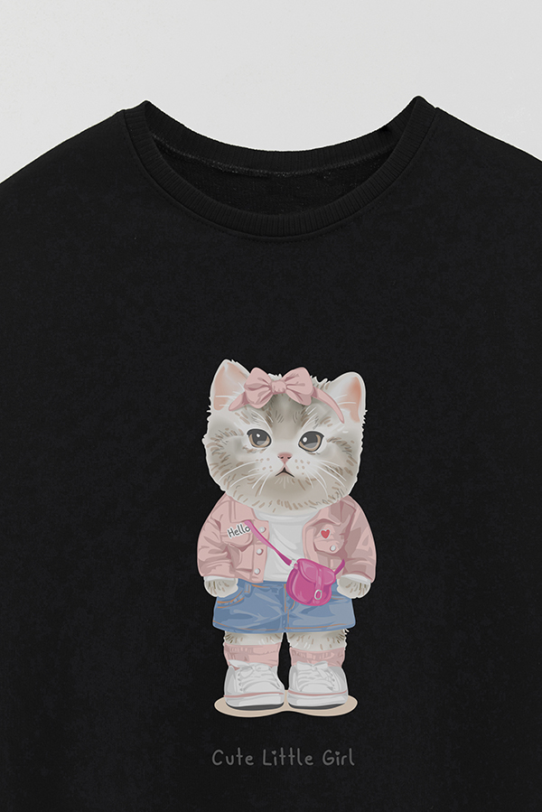 BUZO CREWNECK RUSTICO KITTY DREAMS LITTLE CAT