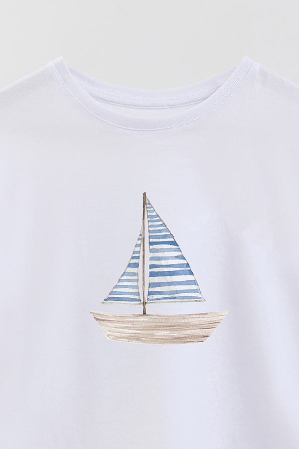 REMERA BOY OVER BEACH SAIBOAT