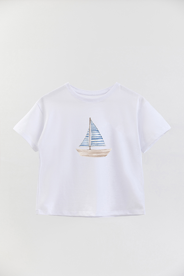 REMERA BOY OVER BEACH SAIBOAT