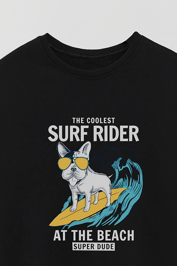 BUZO CREWNECK RUSTICO FUNNY ADVENTURES SURF RIDER