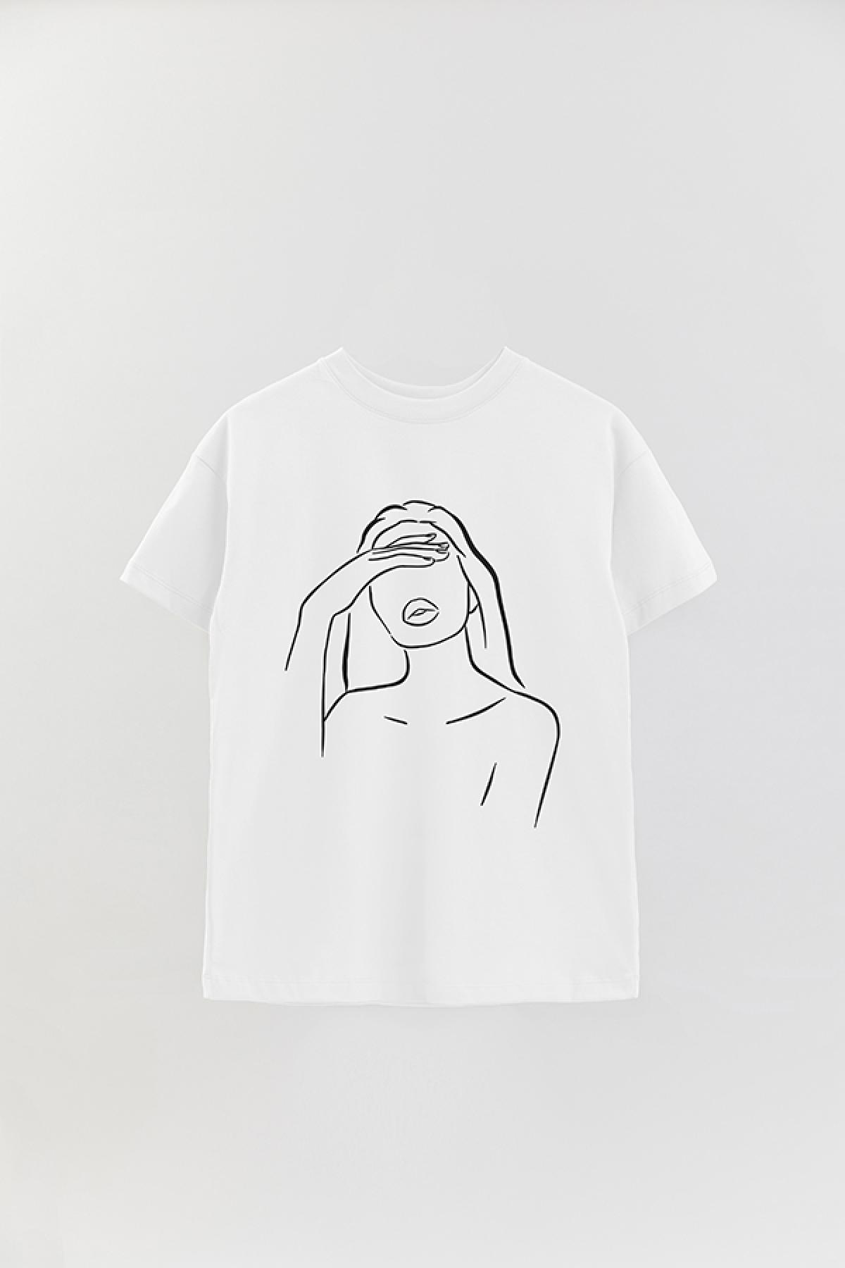 REMERA OVER ESTAMPADA W LINE ART3
