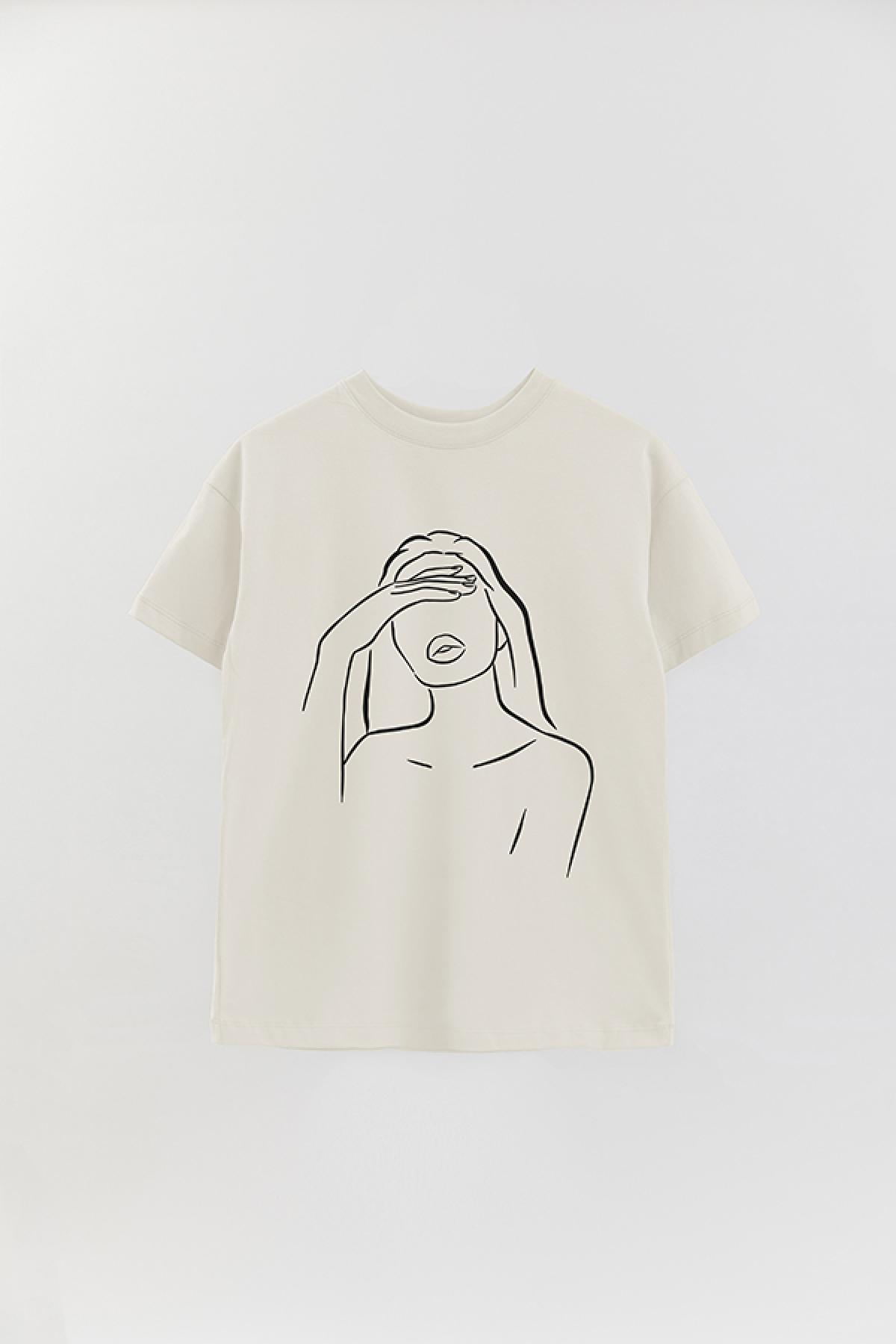 REMERA OVER ESTAMPADA W LINE ART3