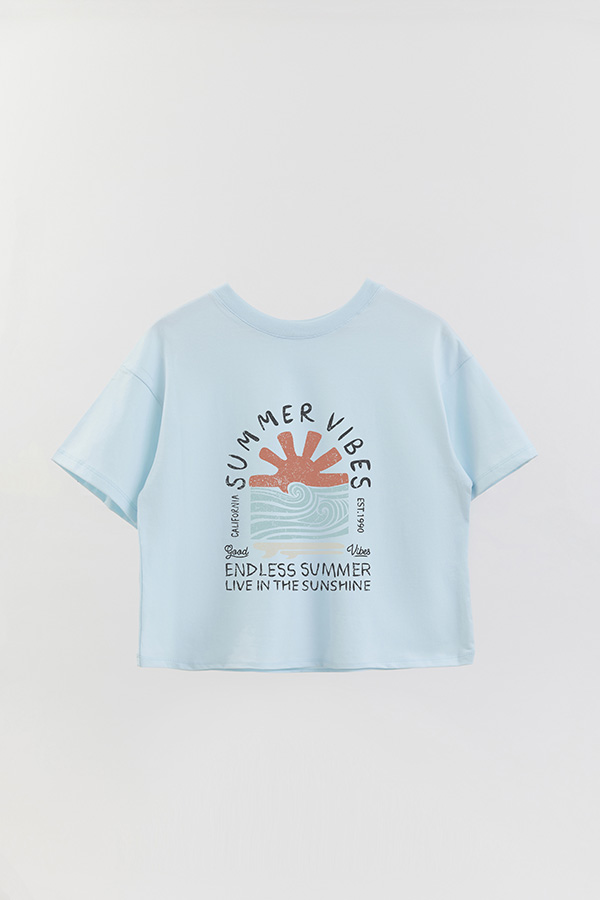 REMERA CROP ESTAMPADA SUMMER VIBES