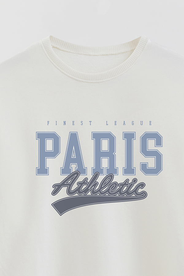 BUZO CREWNECK RUSTICO VARSITY GIRL PARIS