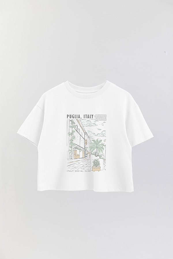REMERA CROP ESTAMPADA PUGLIA