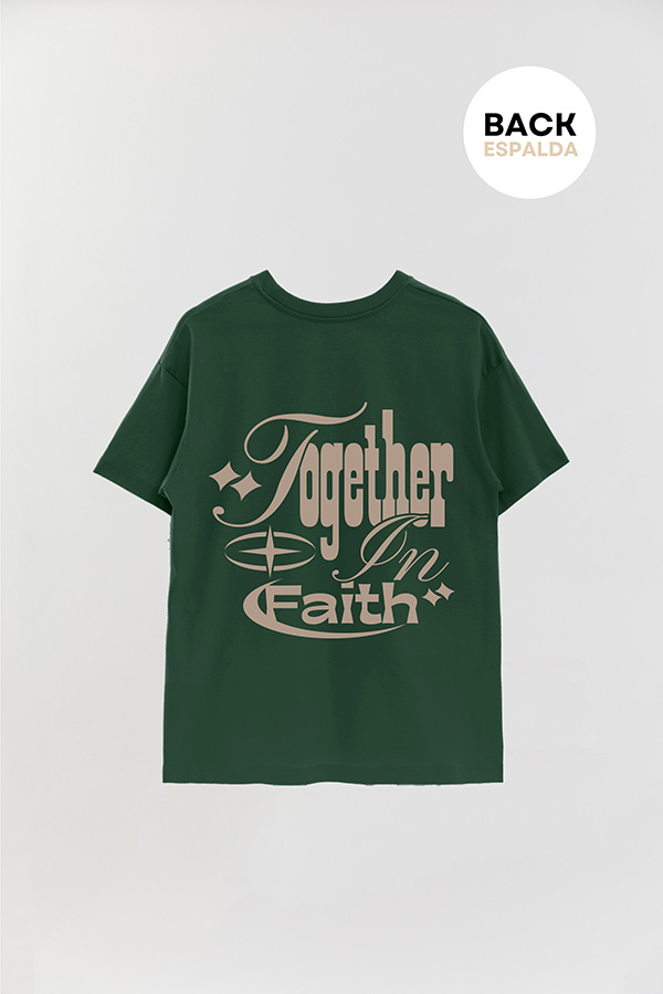 REMERA OVER ESTAMPADA UNISEX ESPALDA TOGETHER