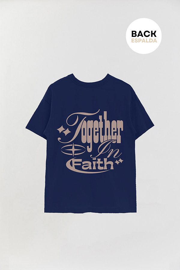 REMERA OVER ESTAMPADA UNISEX ESPALDA TOGETHER