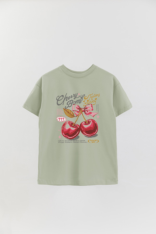 REMERA OVER ESTAMPADA  CHERRY BOMB