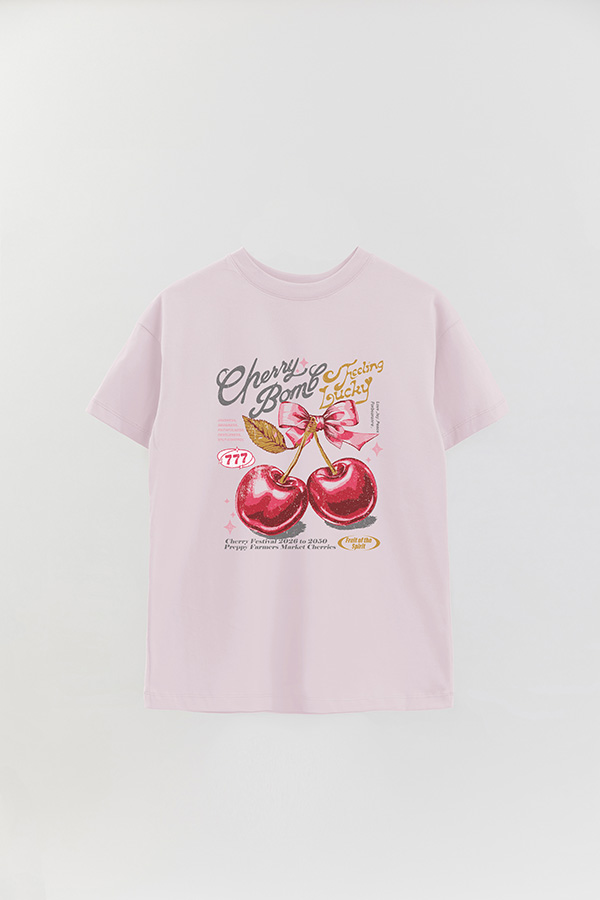 REMERA OVER ESTAMPADA  CHERRY BOMB