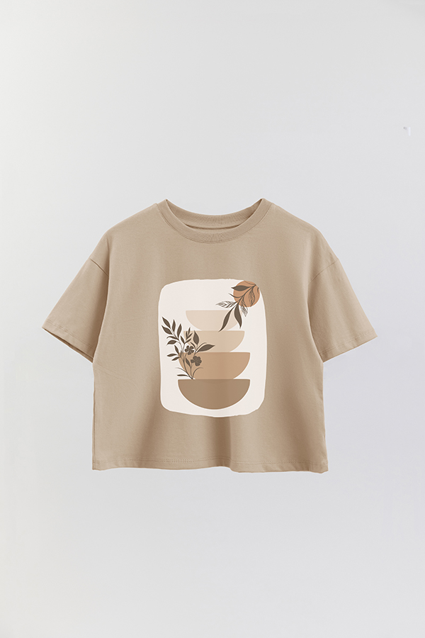 REMERA CROP ESTAMPADA ART 148
