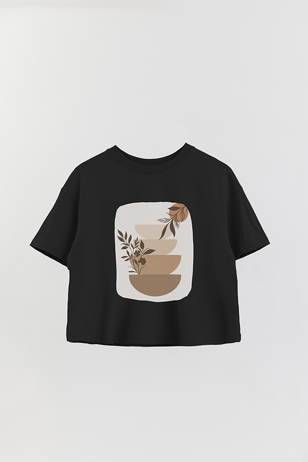 REMERA CROP ESTAMPADA ART 148