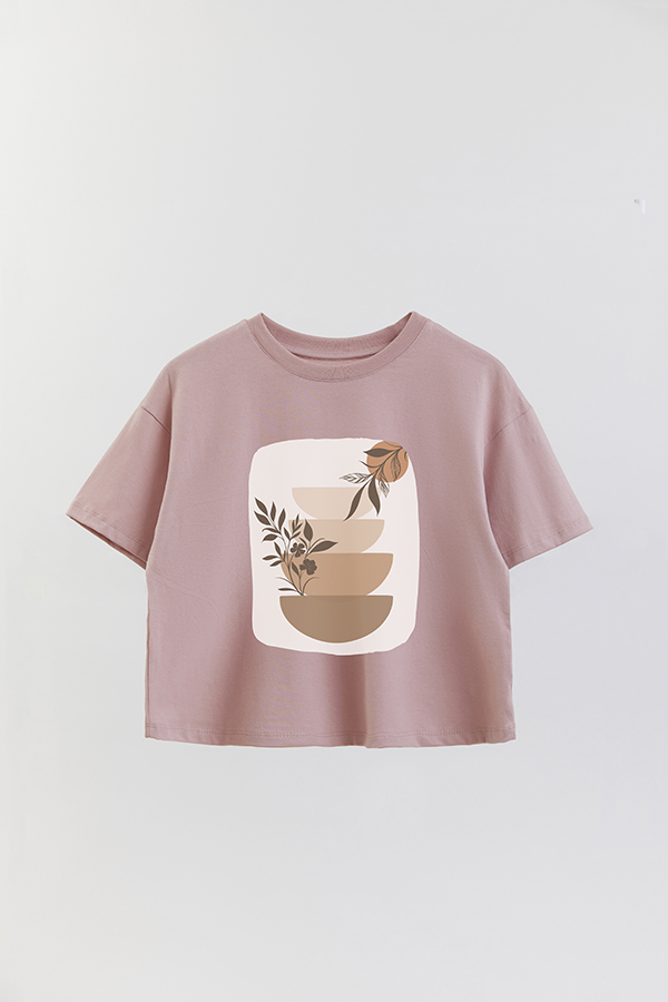 REMERA CROP ESTAMPADA ART 148