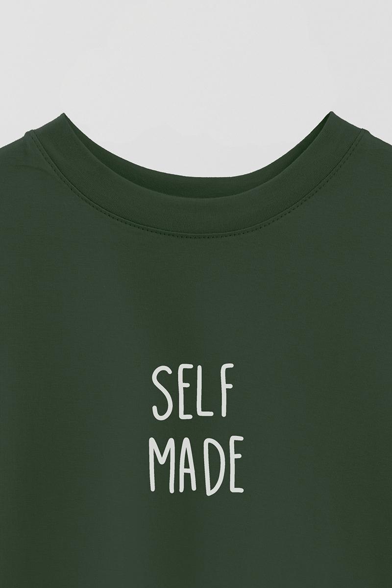 REMERA OVER ESTAMPADA UNISEX SELF MADE