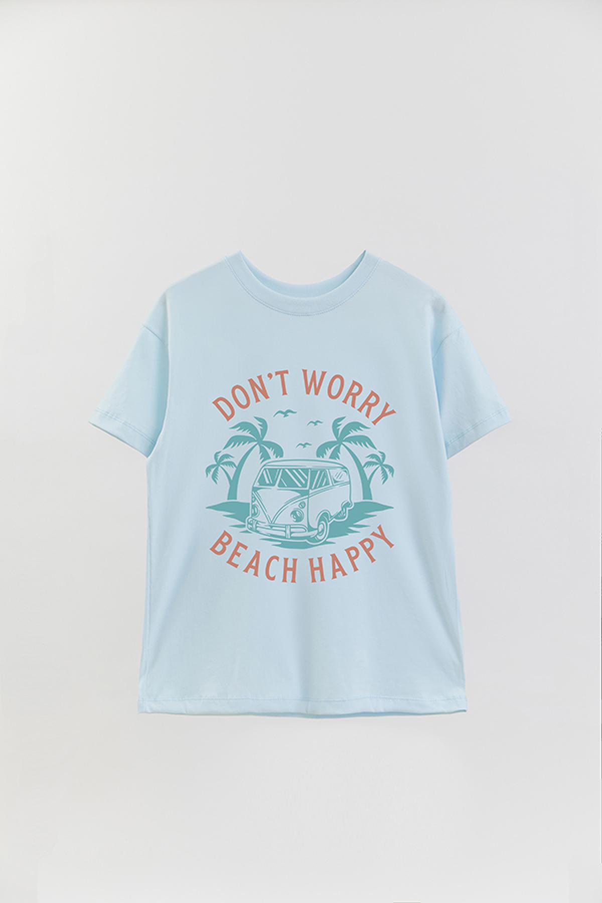 REMERA BASICA ESTAMPADA SM DON'T WORRY