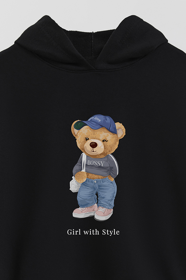 HOODIE RUSTICO KIDS TEDDY GIRL WITH STYLE