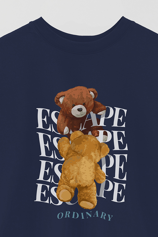 REMERA OVER ESTAMPADA UNISEX TEDDY ESCAPE
