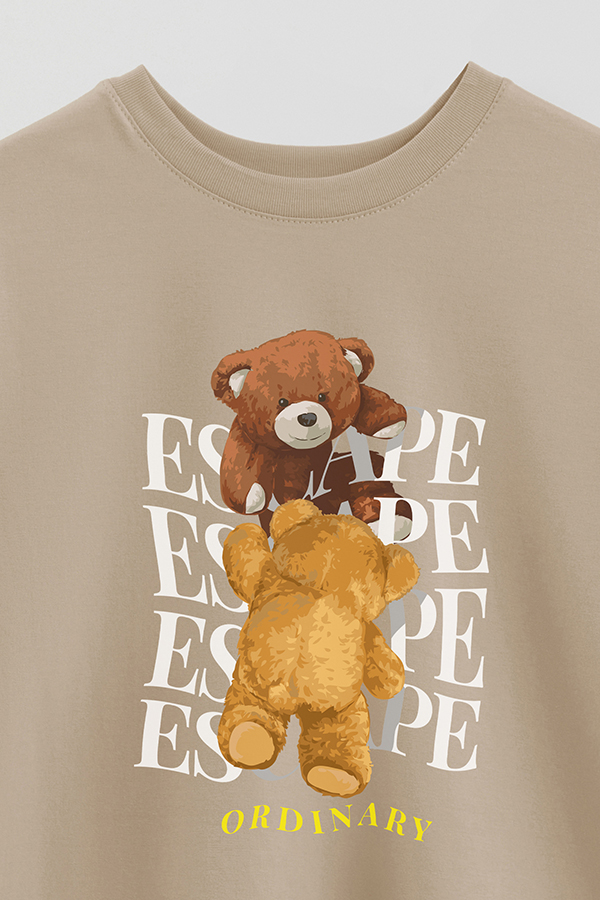 REMERA OVER ESTAMPADA UNISEX TEDDY ESCAPE
