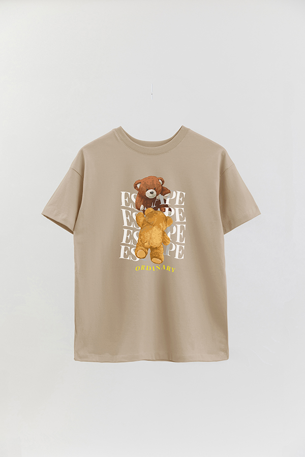 REMERA OVER ESTAMPADA UNISEX TEDDY ESCAPE