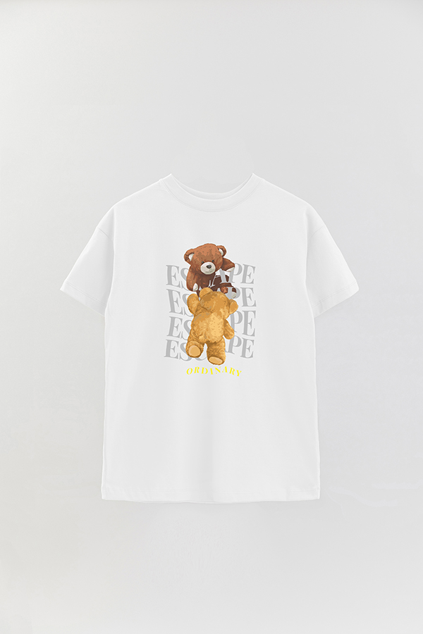 REMERA OVER ESTAMPADA UNISEX TEDDY ESCAPE
