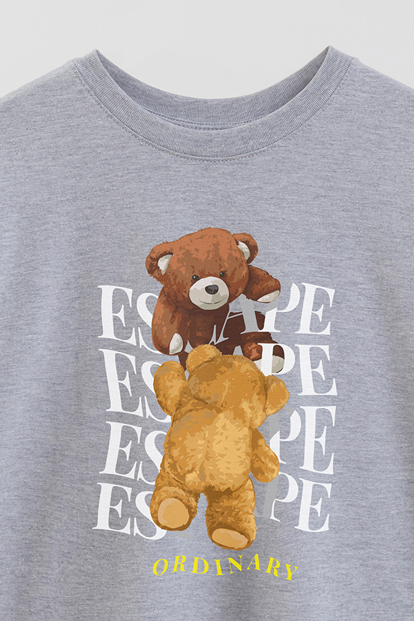 REMERA OVER ESTAMPADA UNISEX TEDDY ESCAPE
