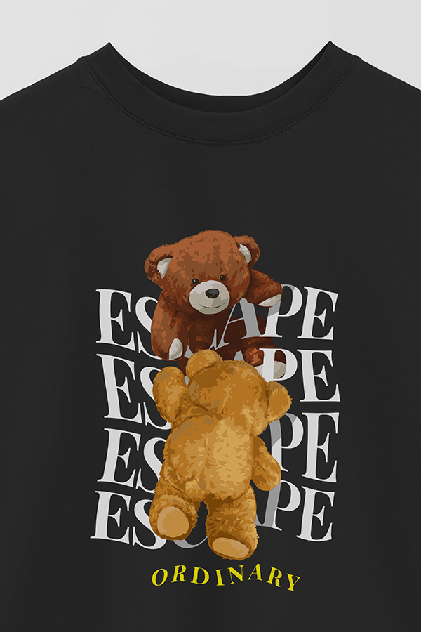 REMERA OVER ESTAMPADA UNISEX TEDDY ESCAPE