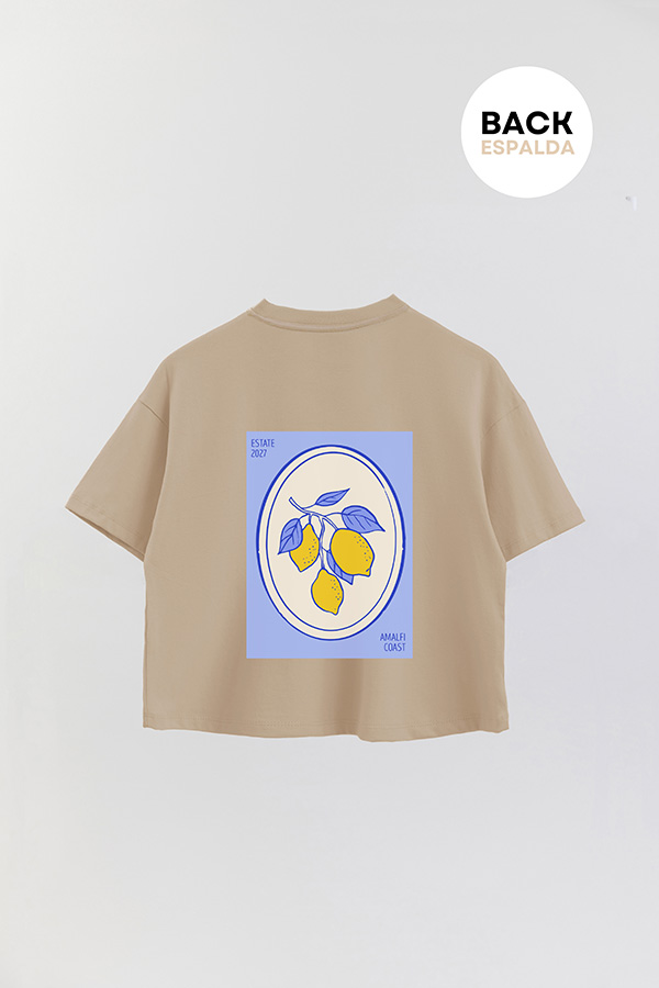 REMERA CROP FB ESTAMPADA ESTATE AMALFI