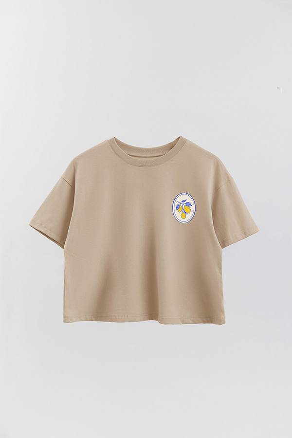 REMERA CROP FB ESTAMPADA ESTATE AMALFI