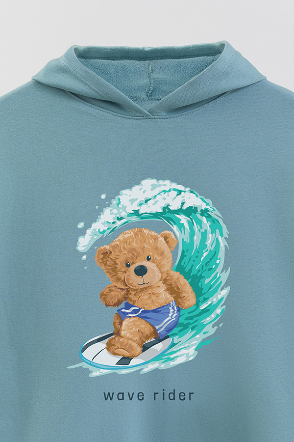 HOODIE RUSTICO BOY TEDDY WAVE RIDER