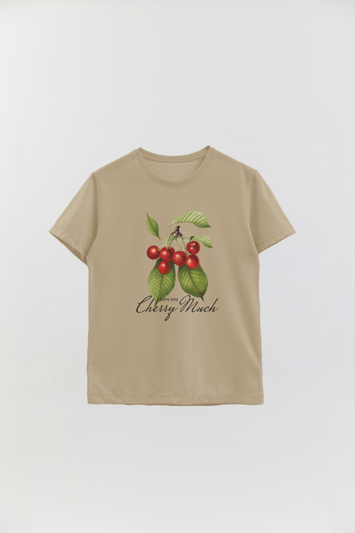 REMERA BASICA ESTAMPADA FLO3 CHERRY MUCH