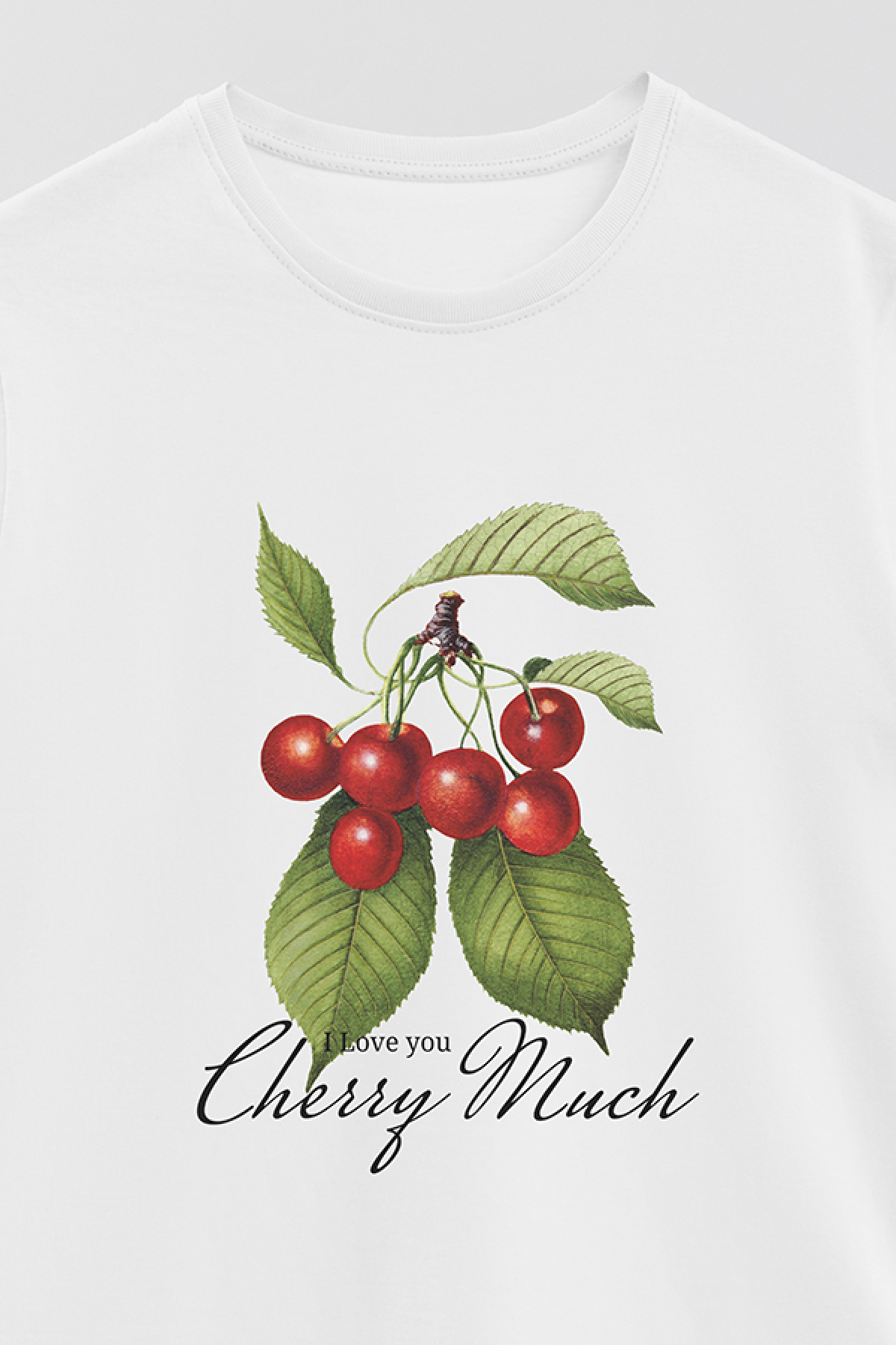 REMERA BASICA ESTAMPADA FLO3 CHERRY MUCH