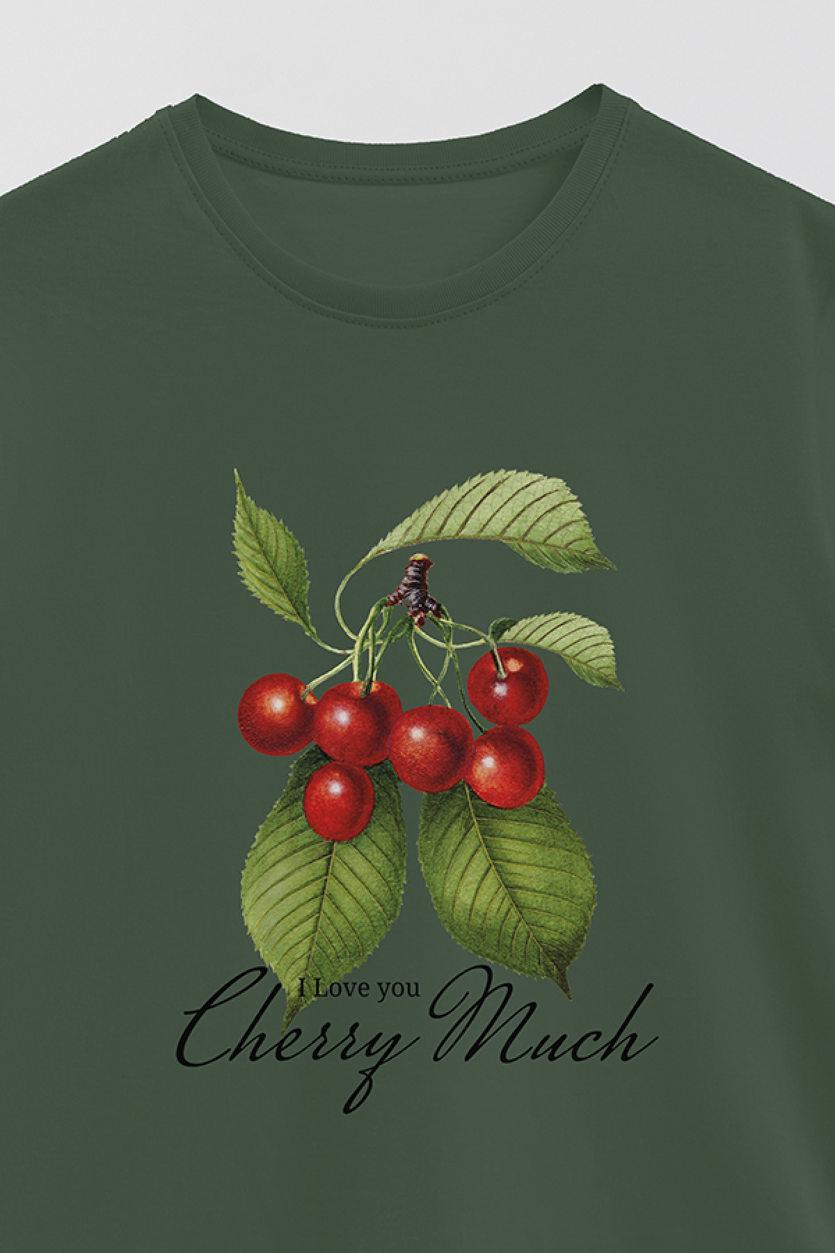 REMERA BASICA ESTAMPADA FLO3 CHERRY MUCH