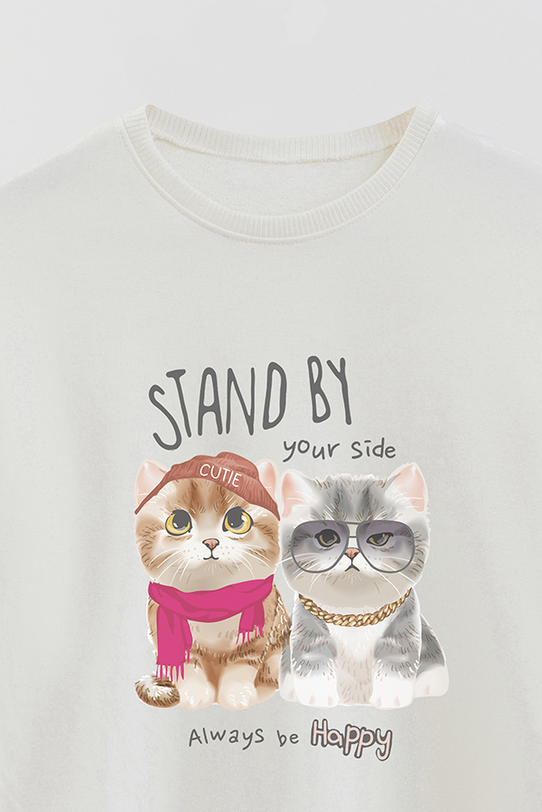 BUZO CREWNECK RUSTICO KITTY DREAMS CUTIE