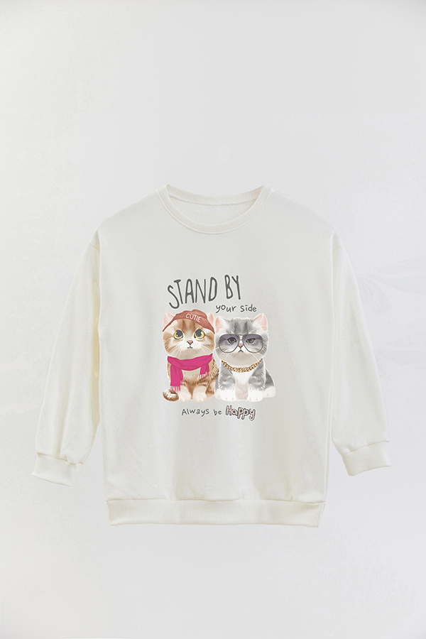 BUZO CREWNECK RUSTICO KITTY DREAMS CUTIE