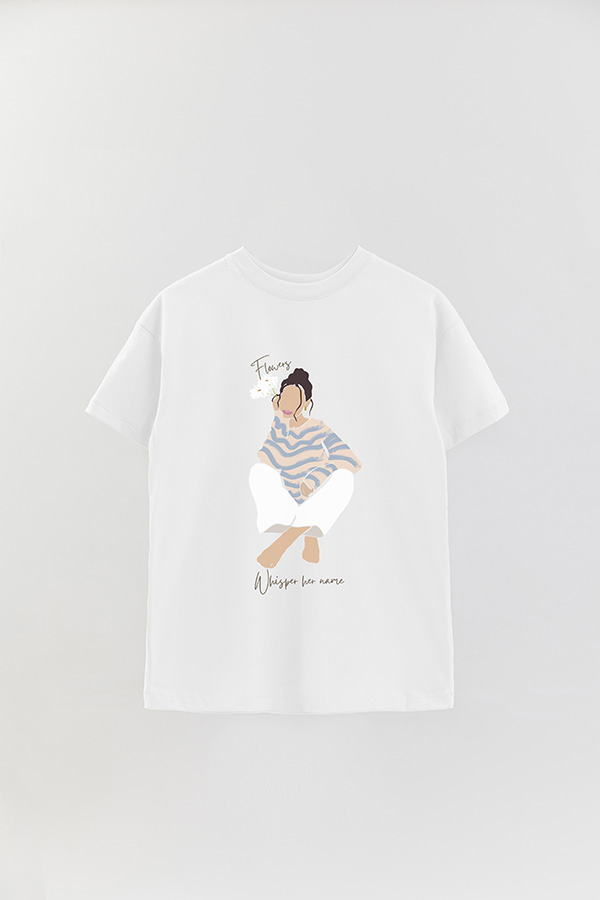REMERA OVER ESTAMPADA FLORAL STATE OF MIND