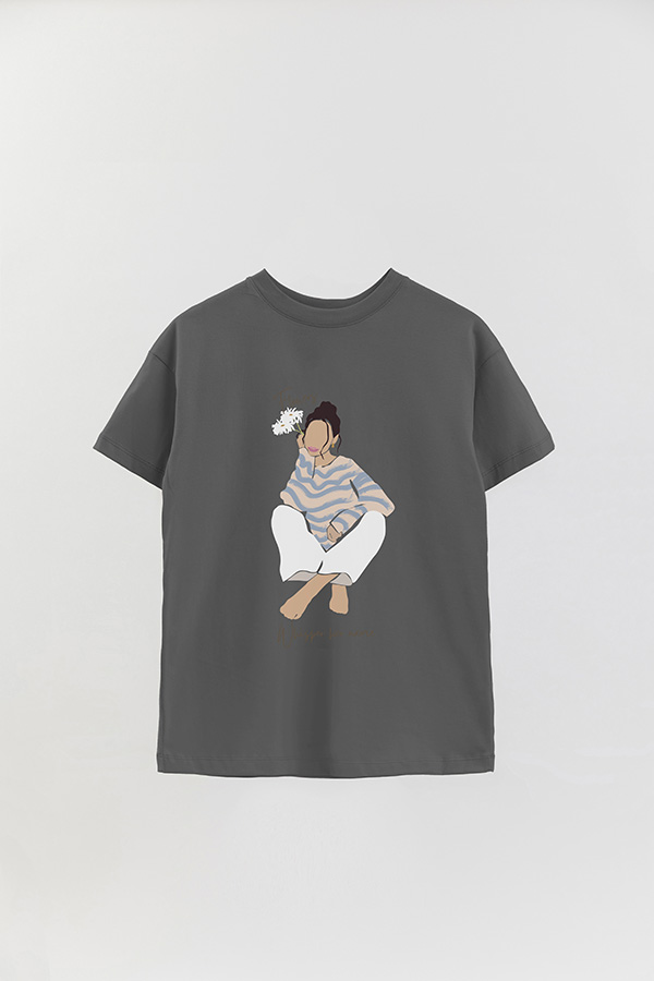 REMERA OVER ESTAMPADA FLORAL STATE OF MIND