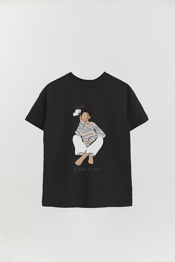 REMERA OVER ESTAMPADA FLORAL STATE OF MIND