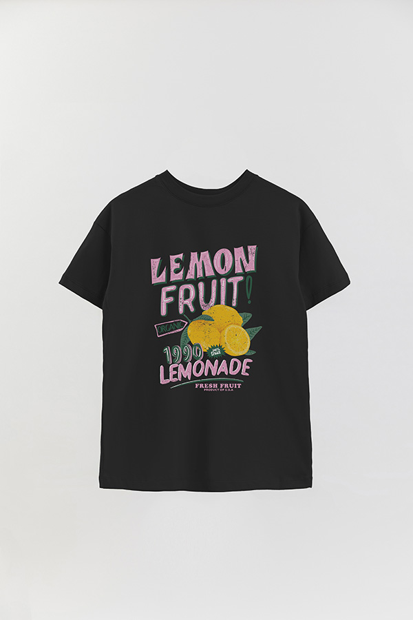 REMERA OVER ESTAMPADA LEMON