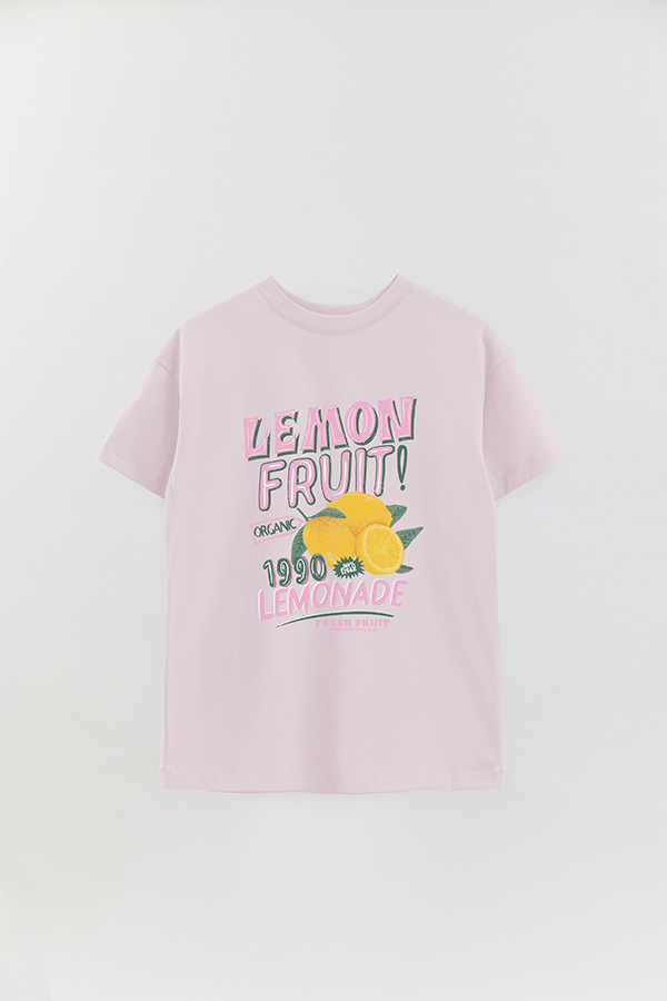 REMERA OVER ESTAMPADA LEMON